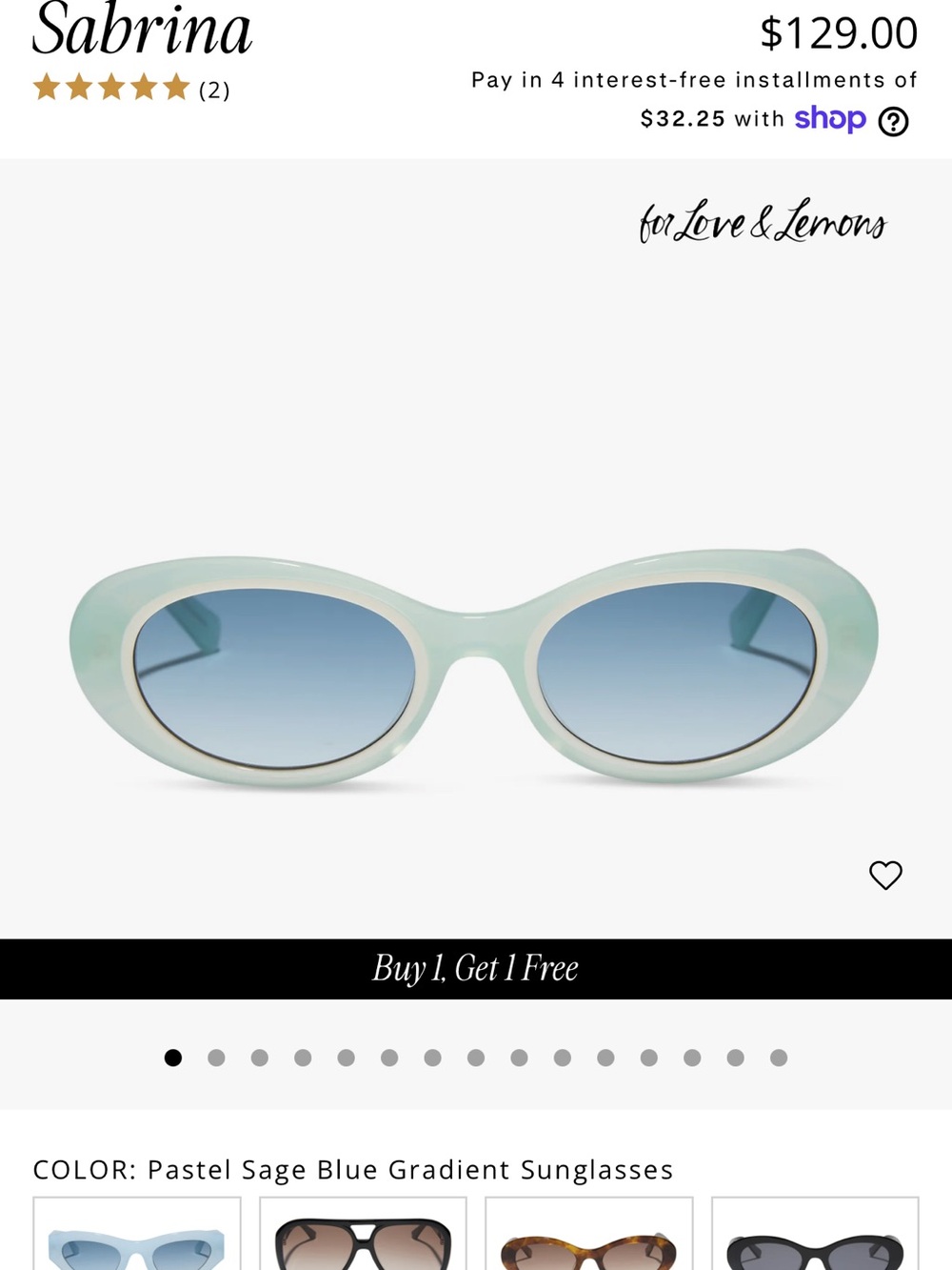 DIFF Eyewear x For Love And Lemons Sunglasses